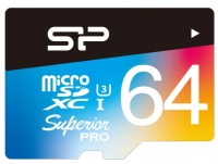 Купить карта памяти Silicon Power Superior Pro Color microSD UHS-I Class 10 (Superior Pro Color microSDXC UHS-I Class 10 64Gb) по цене от 215 грн.