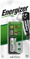 Купить зарядка аккумуляторных батареек Energizer Mini Charger + 2xAA 2000 mAh: цена от 951 грн.