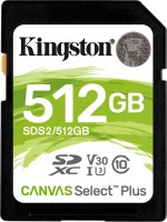 Купити карта пам'яті Kingston SD Canvas Select Plus (SDXC Canvas Select Plus 512Gb) за ціною від 1542 грн.