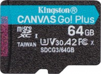 Купити карта пам'яті Kingston microSDXC Canvas Go! Plus (64Gb) за ціною від 306 грн.