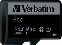 Купить карта памяти Verbatim Pro U3 microSD (Pro U3 microSDXC 64Gb) по цене от 315 грн.
