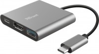 Купить картридер / USB-хаб Trust Dalyx 3-in-1 Multiport USB-C Adapter: цена от 984 грн.