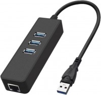 Купить картридер / USB-хаб Dynamode USB3.0-Type-A-RJ45-HUB3: цена от 409 грн.