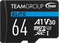 Купити карта пам'яті Team Group Elite microSDXC A1 V30 UHS I U3 (64Gb) за ціною від 160 грн.