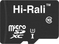 Купить карта памяти Hi-Rali microSD class 10 UHS-I U3 + SD adapter (microSDXC class 10 UHS-I U3 64GB + SD adapter) по цене от 163 грн.