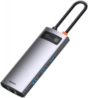 Купить картридер / USB-хаб BASEUS Metal Gleam Series 6-in-1 Multifunctional Type-C Hub: цена от 899 грн.