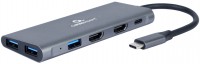 Купить картридер / USB-хаб Cablexpert A-CM-COMBO3-01: цена от 1582 грн.