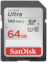 Купить карта памяти SanDisk Ultra SDXC UHS-I 140MB/s Class 10 (64Gb) по цене от 339 грн.
