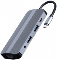 Купить картридер / USB-хаб Cablexpert A-CM-COMBO8-02: цена от 1038 грн.