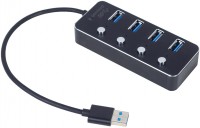 Купить картридер / USB-хаб Gembird UHB-U3P4P-01: цена от 400 грн.