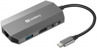 Купить картридер / USB-хаб Sandberg USB-C 6in1 Travel Dock: цена от 1405 грн.
