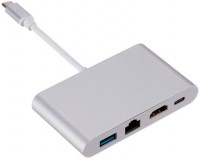 Купить картридер / USB-хаб Dynamode Multiport USB 3.1 Type-C to HDMI-RJ45: цена от 530 грн.