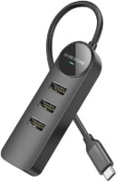 Купить картридер / USB-хаб Borofone DH6 Erudite USB-C to 3xUSB2.0 + RJ45: цена от 261 грн.