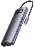 Купить картридер / USB-хаб BASEUS Metal Gleam Series 7-in-1 Multifunctional Type-C HUB Docking Station: цена от 1449 грн.