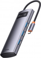Купить картридер / USB-хаб BASEUS Metal Gleam Series 4-in-1 USB Type C - 4 x USB 3.2 Gen. 1  по цене от 649 грн.