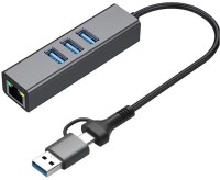 Купить картридер / USB-хаб Dynamode DM-AD-GLAN-U3: цена от 426 грн.