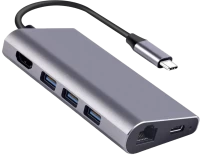 Купить картридер / USB-хаб Dynamode Dock-USB-TypeC-HDMI-USB3.0-RJ45: цена от 1202 грн.