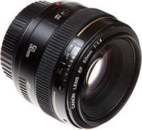 Купить объектив Canon 50mm f/1.4 EF USM: цена от 10599 грн.